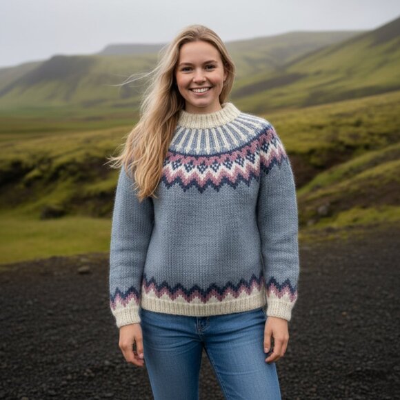 Handknitting Association of Iceland Lopapeysa Knit Wool Sweater - EUC, Fair Isle - Picture 1 of 14